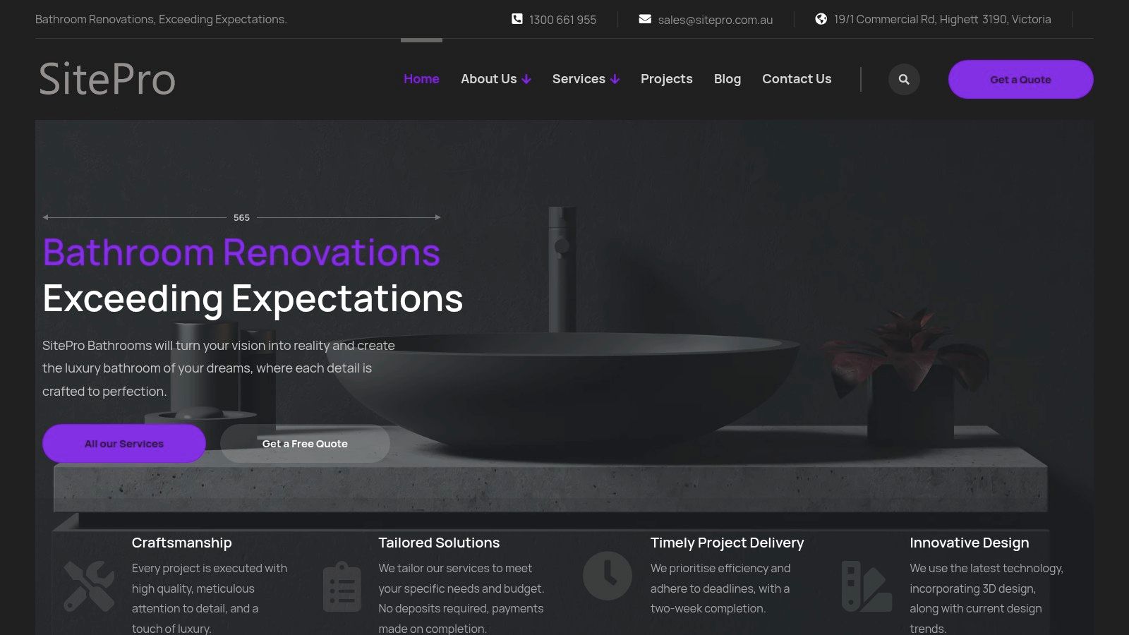 Screenshot from https://siteprobathrooms.com.au